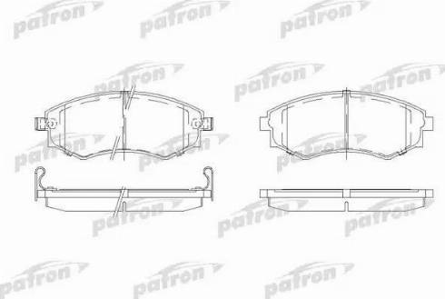 Patron PBP600 - Kit de plaquettes de frein, frein à disque cwaw.fr