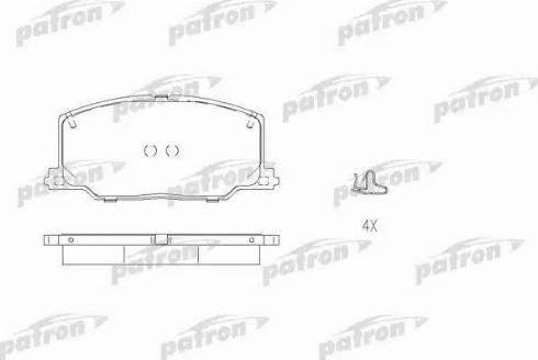 Patron PBP602 - Kit de plaquettes de frein, frein à disque cwaw.fr