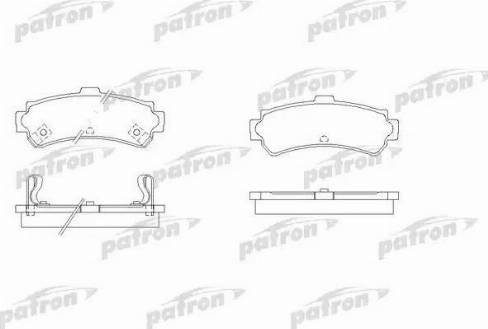 Patron PBP1454 - Kit de plaquettes de frein, frein à disque cwaw.fr