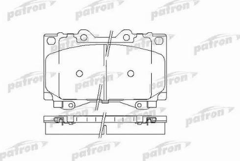 Patron PBP1456 - Kit de plaquettes de frein, frein à disque cwaw.fr