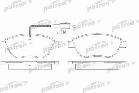 Patron PBP7009 - Kit de plaquettes de frein, frein à disque cwaw.fr