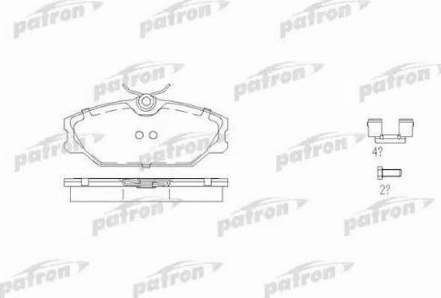 Patron PBP1420 - Kit de plaquettes de frein, frein à disque cwaw.fr