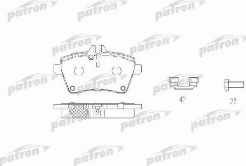 Patron PBP1593 - Kit de plaquettes de frein, frein à disque cwaw.fr