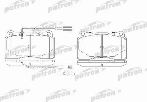 Patron PBP1545 - Kit de plaquettes de frein, frein à disque cwaw.fr