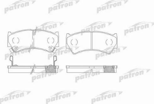 Patron PBP1551 - Kit de plaquettes de frein, frein à disque cwaw.fr