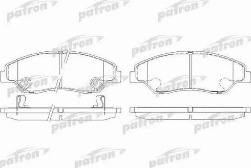 Patron PBP1536 - Kit de plaquettes de frein, frein à disque cwaw.fr