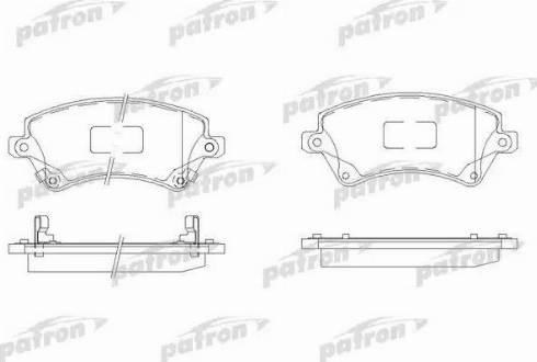 Patron PBP1573 - Kit de plaquettes de frein, frein à disque cwaw.fr