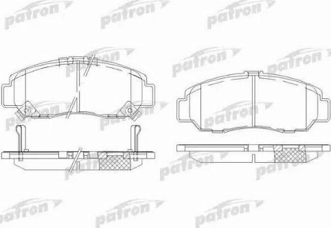 Patron PBP1669 - Kit de plaquettes de frein, frein à disque cwaw.fr