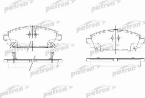 Patron PBP1601 - Kit de plaquettes de frein, frein à disque cwaw.fr