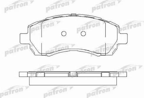 Patron PBP1612 - Kit de plaquettes de frein, frein à disque cwaw.fr