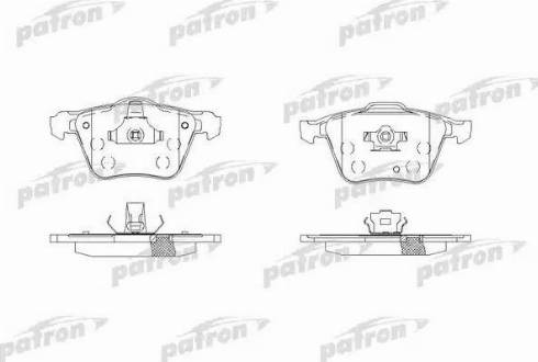 Patron PBP1631 - Kit de plaquettes de frein, frein à disque cwaw.fr