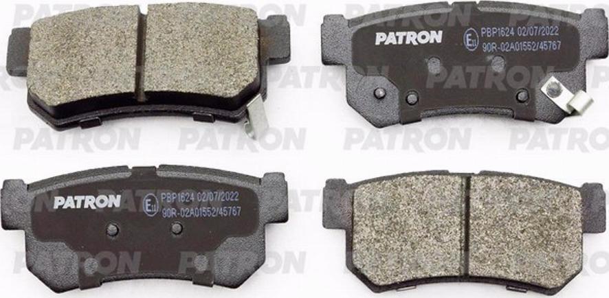 Patron PBP1624 - Kit de plaquettes de frein, frein à disque cwaw.fr