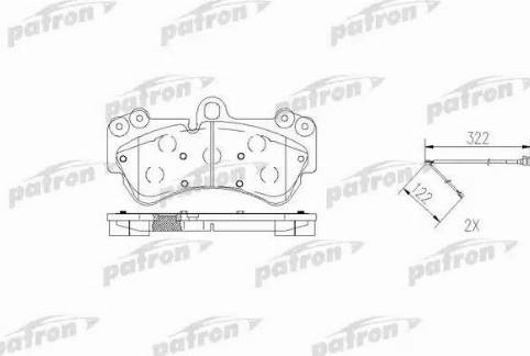 Patron PBP1625 - Kit de plaquettes de frein, frein à disque cwaw.fr