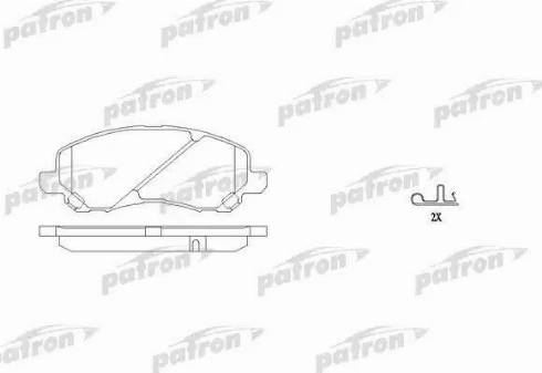 Patron PBP1621 - Kit de plaquettes de frein, frein à disque cwaw.fr