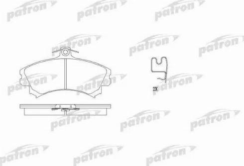 Patron PBP1093 - Kit de plaquettes de frein, frein à disque cwaw.fr