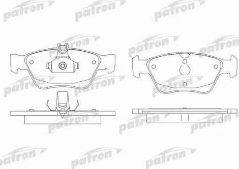 Patron PBP1049 - Kit de plaquettes de frein, frein à disque cwaw.fr