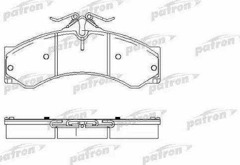 Patron PBP1043 - Kit de plaquettes de frein, frein à disque cwaw.fr