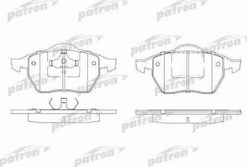 Patron PBP1055 - Kit de plaquettes de frein, frein à disque cwaw.fr