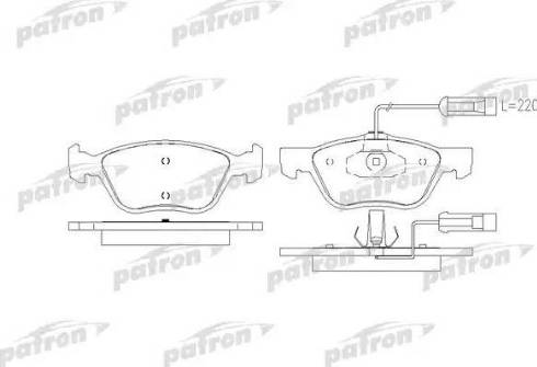 Patron PBP1299 - Kit de plaquettes de frein, frein à disque cwaw.fr