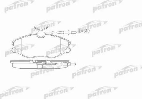 Patron PBP1063 - Kit de plaquettes de frein, frein à disque cwaw.fr