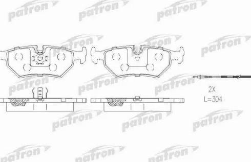 Patron PBP1003 - Kit de plaquettes de frein, frein à disque cwaw.fr