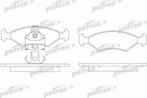 Patron PBP1081 - Kit de plaquettes de frein, frein à disque cwaw.fr