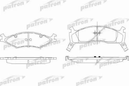 Patron PBP1034 - Kit de plaquettes de frein, frein à disque cwaw.fr