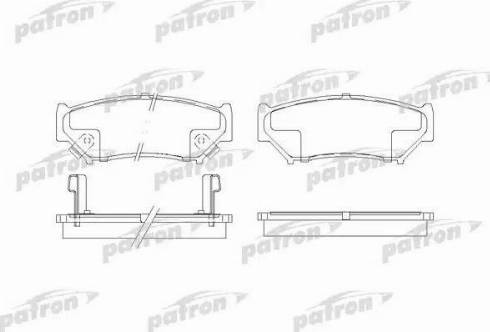 Patron PBP1020 - Kit de plaquettes de frein, frein à disque cwaw.fr