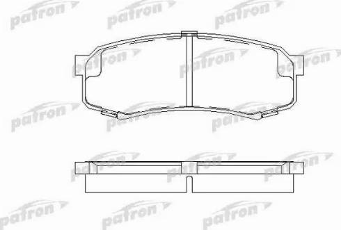 Patron PBP1021 - Kit de plaquettes de frein, frein à disque cwaw.fr