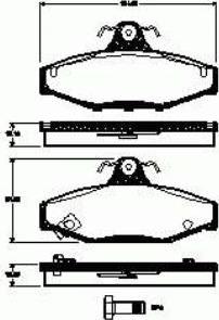 Akebono AN-8024K - Kit de plaquettes de frein, frein à disque cwaw.fr