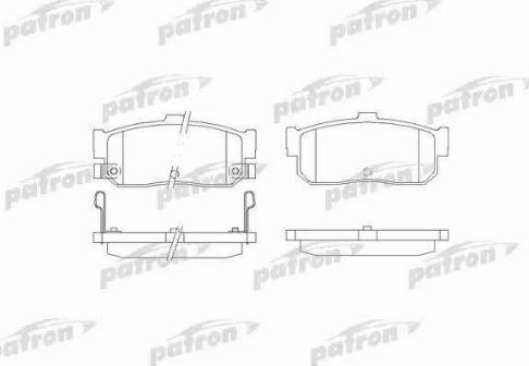 Patron PBP1104 - Kit de plaquettes de frein, frein à disque cwaw.fr