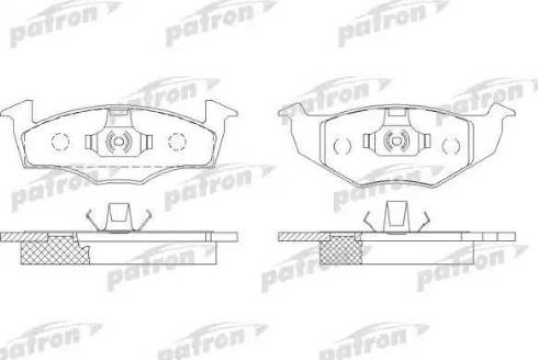 Patron PBP1101 - Kit de plaquettes de frein, frein à disque cwaw.fr