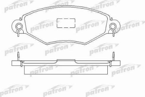 Patron PBP1135 - Kit de plaquettes de frein, frein à disque cwaw.fr