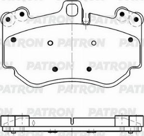 Patron PBP1131 - Kit de plaquettes de frein, frein à disque cwaw.fr