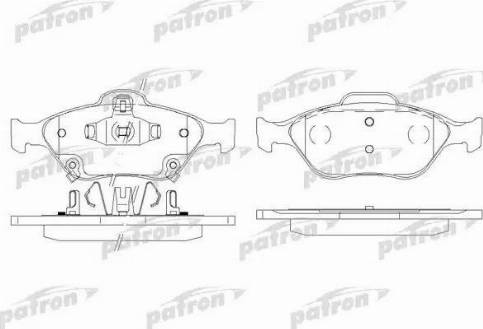 Patron PBP1890 - Kit de plaquettes de frein, frein à disque cwaw.fr