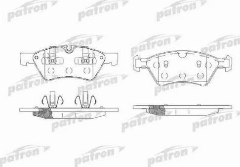 Patron PBP1830 - Kit de plaquettes de frein, frein à disque cwaw.fr