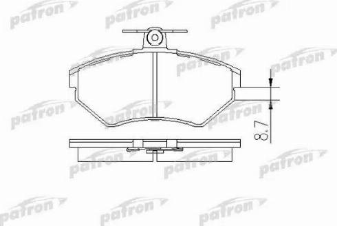 Patron PBP1289 - Kit de plaquettes de frein, frein à disque cwaw.fr