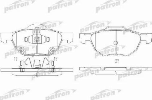 Patron PBP1704 - Kit de plaquettes de frein, frein à disque cwaw.fr