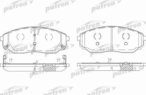 Patron PBP1735 - Kit de plaquettes de frein, frein à disque cwaw.fr