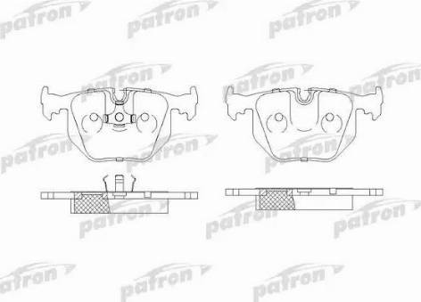 Patron PBP857 - Kit de plaquettes de frein, frein à disque cwaw.fr