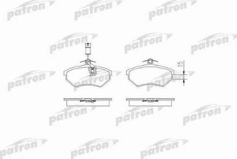 Patron PBP343 - Kit de plaquettes de frein, frein à disque cwaw.fr