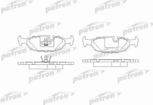 Patron PBP296 - Kit de plaquettes de frein, frein à disque cwaw.fr