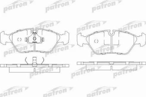 Patron PBP256 - Kit de plaquettes de frein, frein à disque cwaw.fr