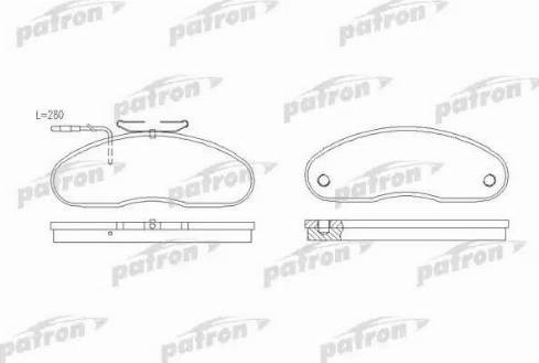 Patron PBP791 - Kit de plaquettes de frein, frein à disque cwaw.fr