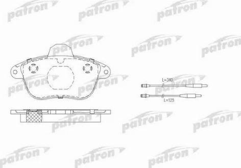 Patron PBP742 - Kit de plaquettes de frein, frein à disque cwaw.fr