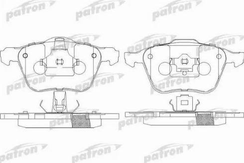 Patron PBP7008 - Kit de plaquettes de frein, frein à disque cwaw.fr