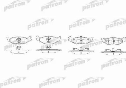 Patron PBP7012 - Kit de plaquettes de frein, frein à disque cwaw.fr