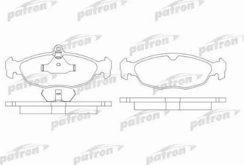 Patron PBP732 - Kit de plaquettes de frein, frein à disque cwaw.fr