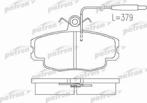 Patron PBP720 - Kit de plaquettes de frein, frein à disque cwaw.fr