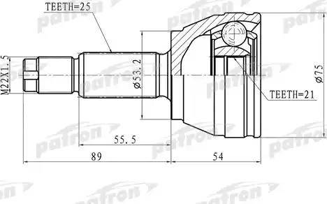 Patron PCV9105 - Jeu de joints, arbre de transmission cwaw.fr